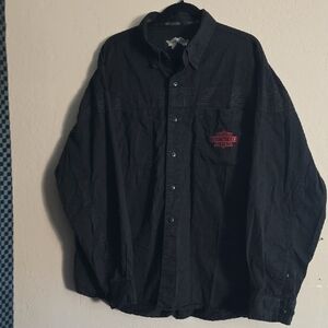 Harley-Davidson Black Shirt with Red and White Logo
